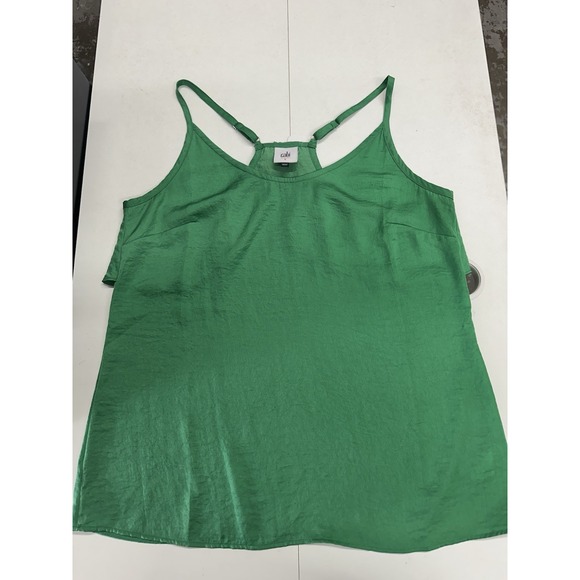 CAbi Park Racerback 6111 Green Ruffle Back Womens Size S Camisole Colorful - Picture 1 of 9